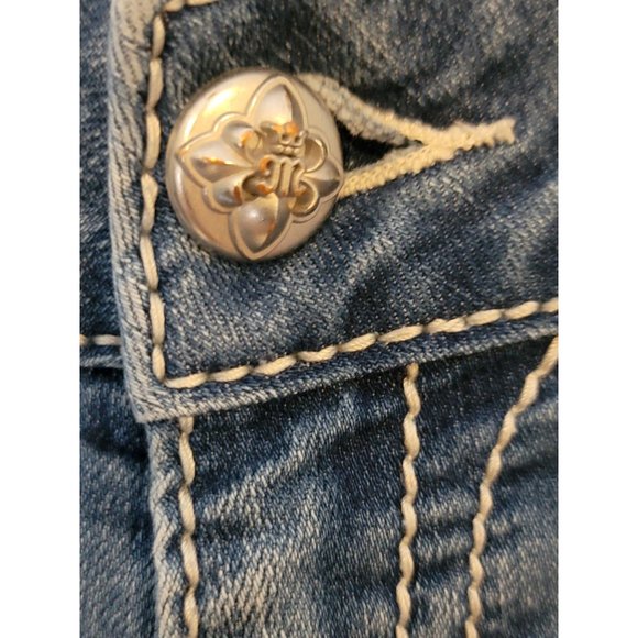 Miss‎ Me Signature Boot Denim Blue Jeans Size 29 Embellished Rivets Pockets - Picture 8 of 8